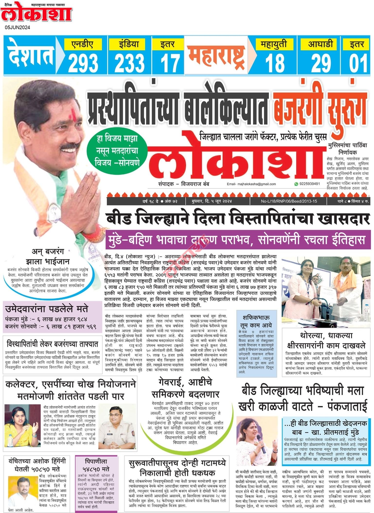 Beed lokasha Daily News Paper